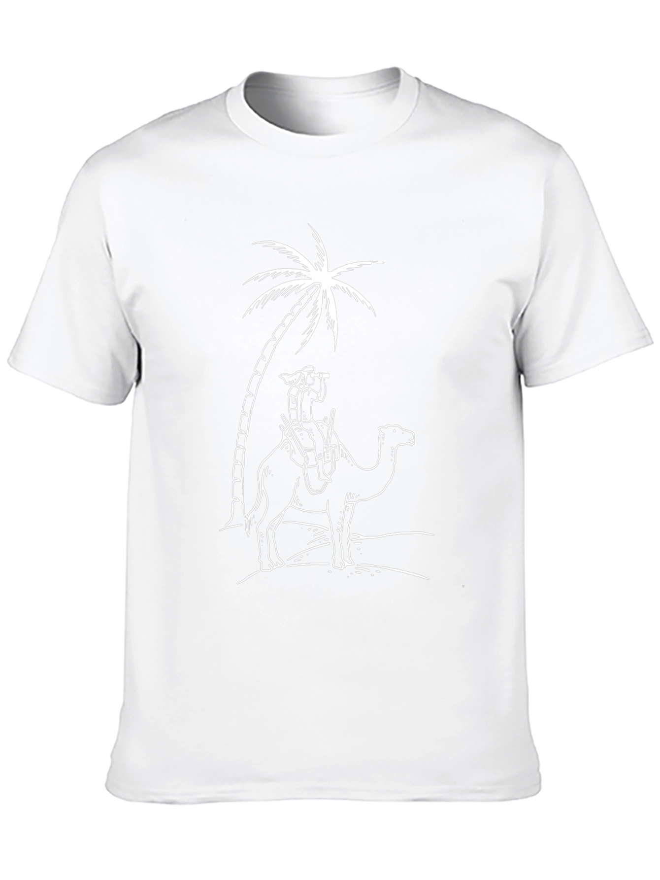 Camel Rider Graphic Tee - Black Cotton T-Shirt