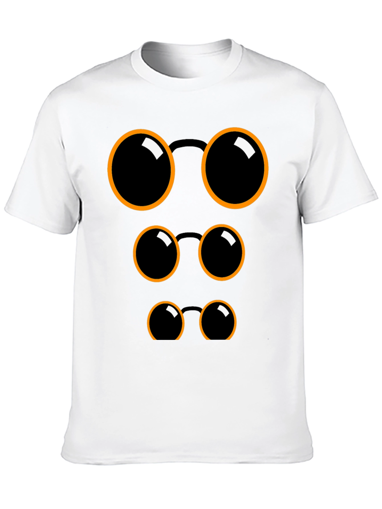 Funny Eyeglasses Graphic Black T-Shirt