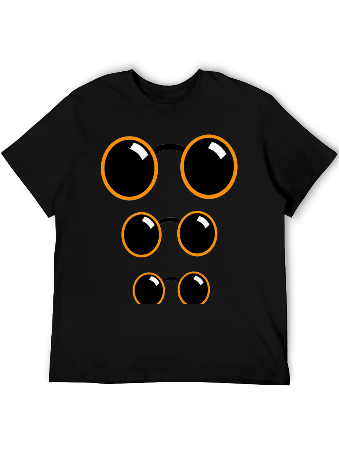 Funny Eyeglasses Graphic Black T-Shirt