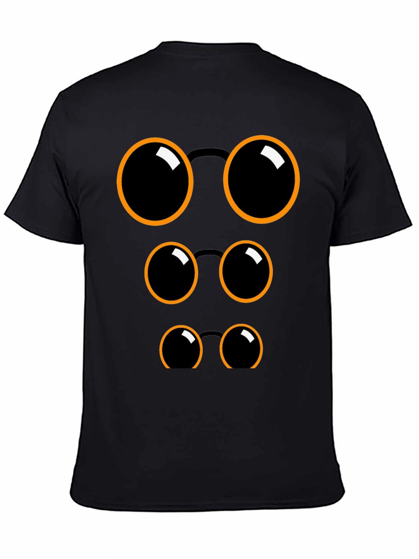 Funny Eyeglasses Graphic Black T-Shirt