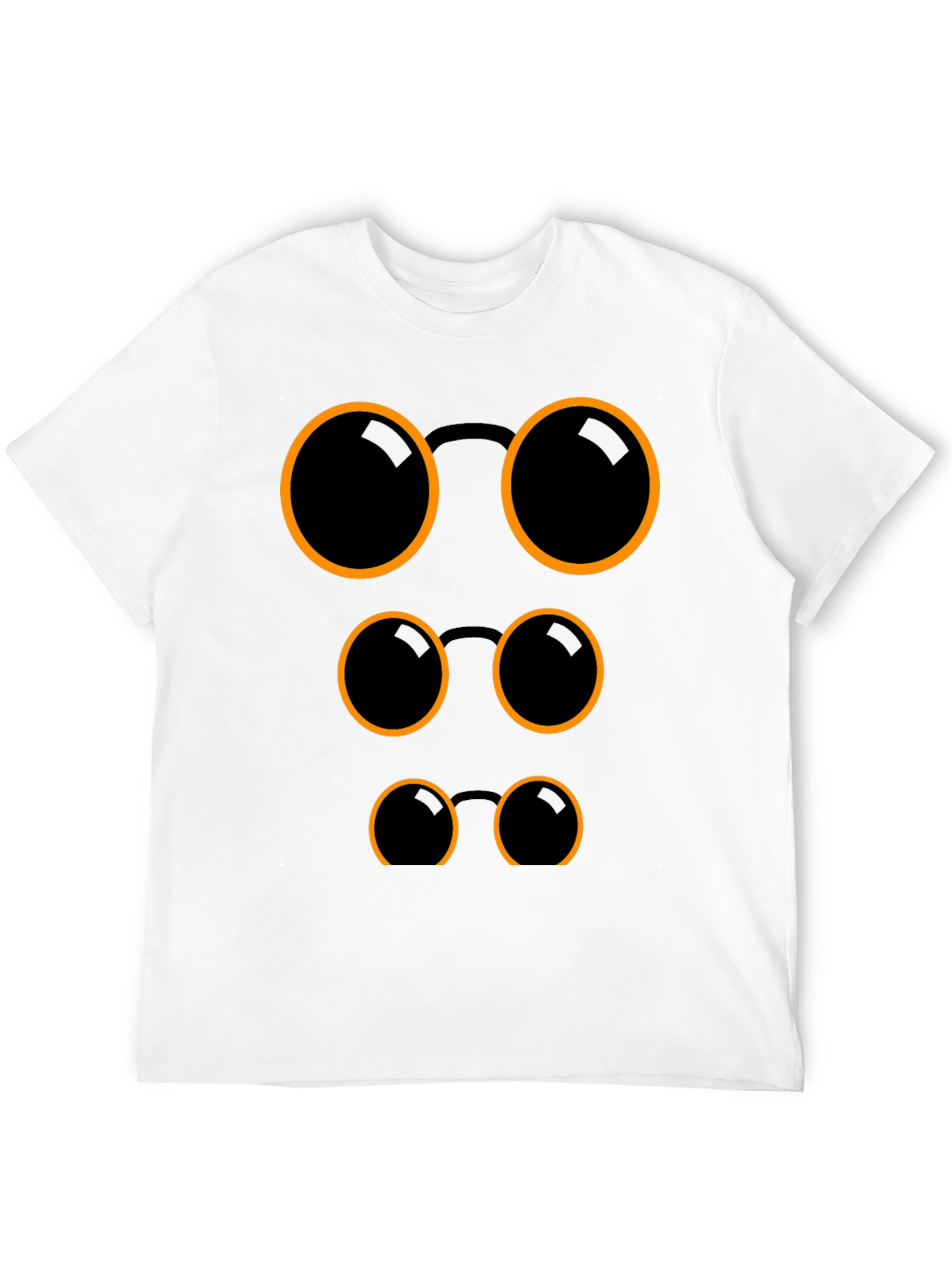 Funny Eyeglasses Graphic Black T-Shirt