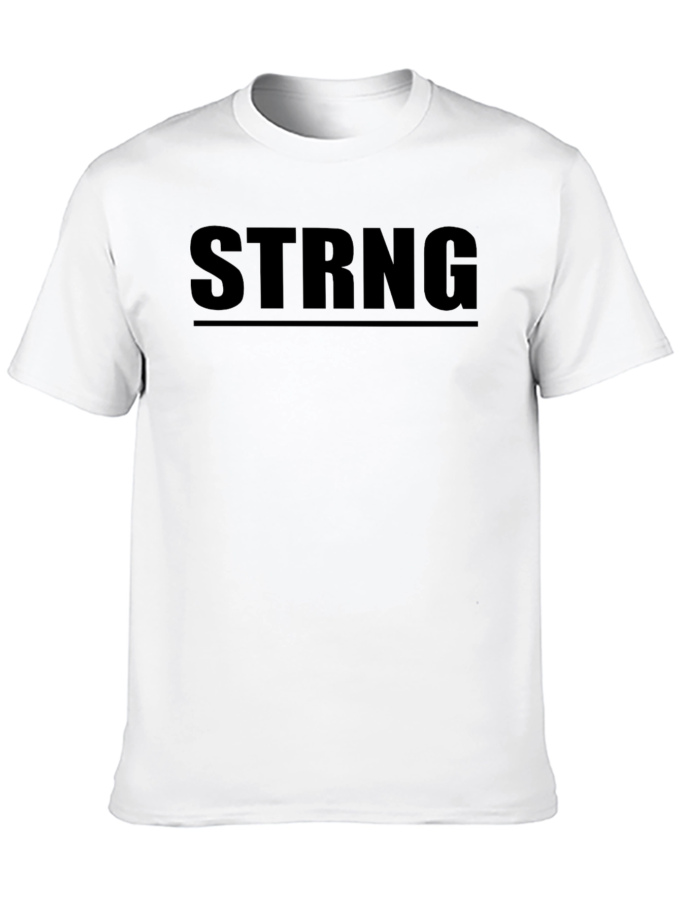 STRNG Graphic Tee - Black Cotton Crew Neck