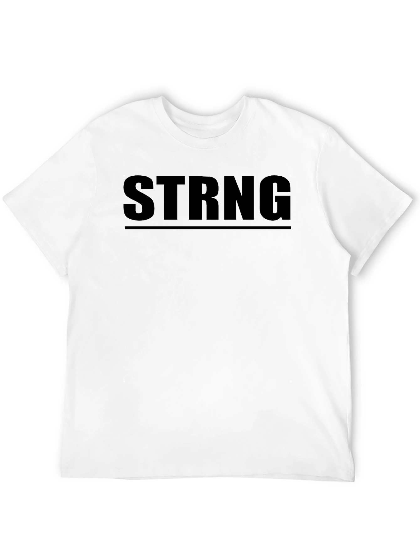 STRNG Graphic Tee - Black Cotton Crew Neck