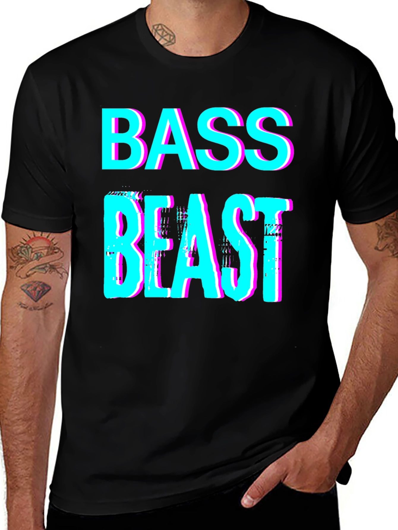 Bass Beast Graphic Tee - Unique Music Lover Shirt