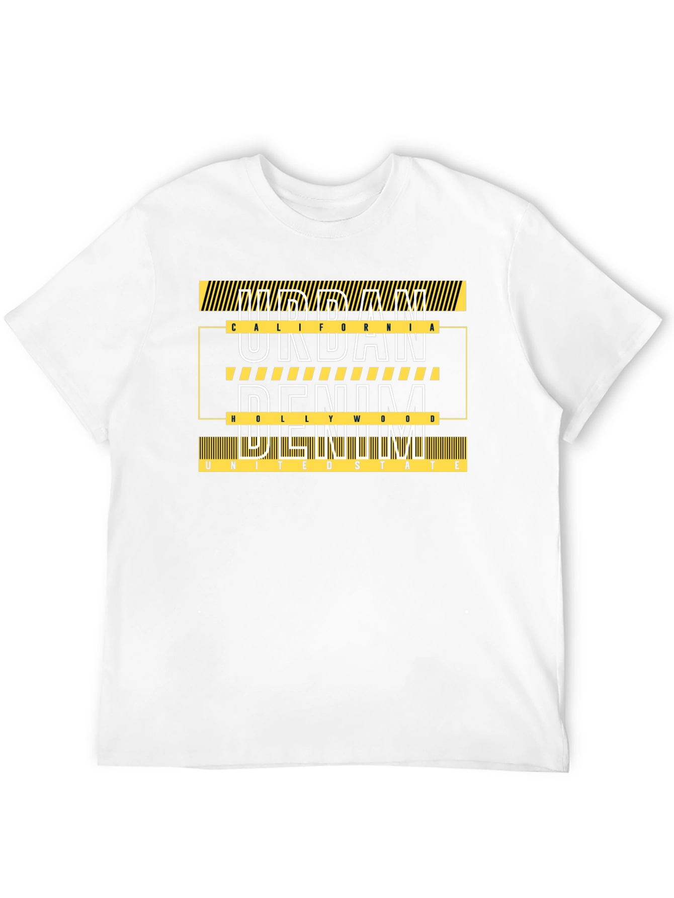 Urban Denim Graphic Tee - Black