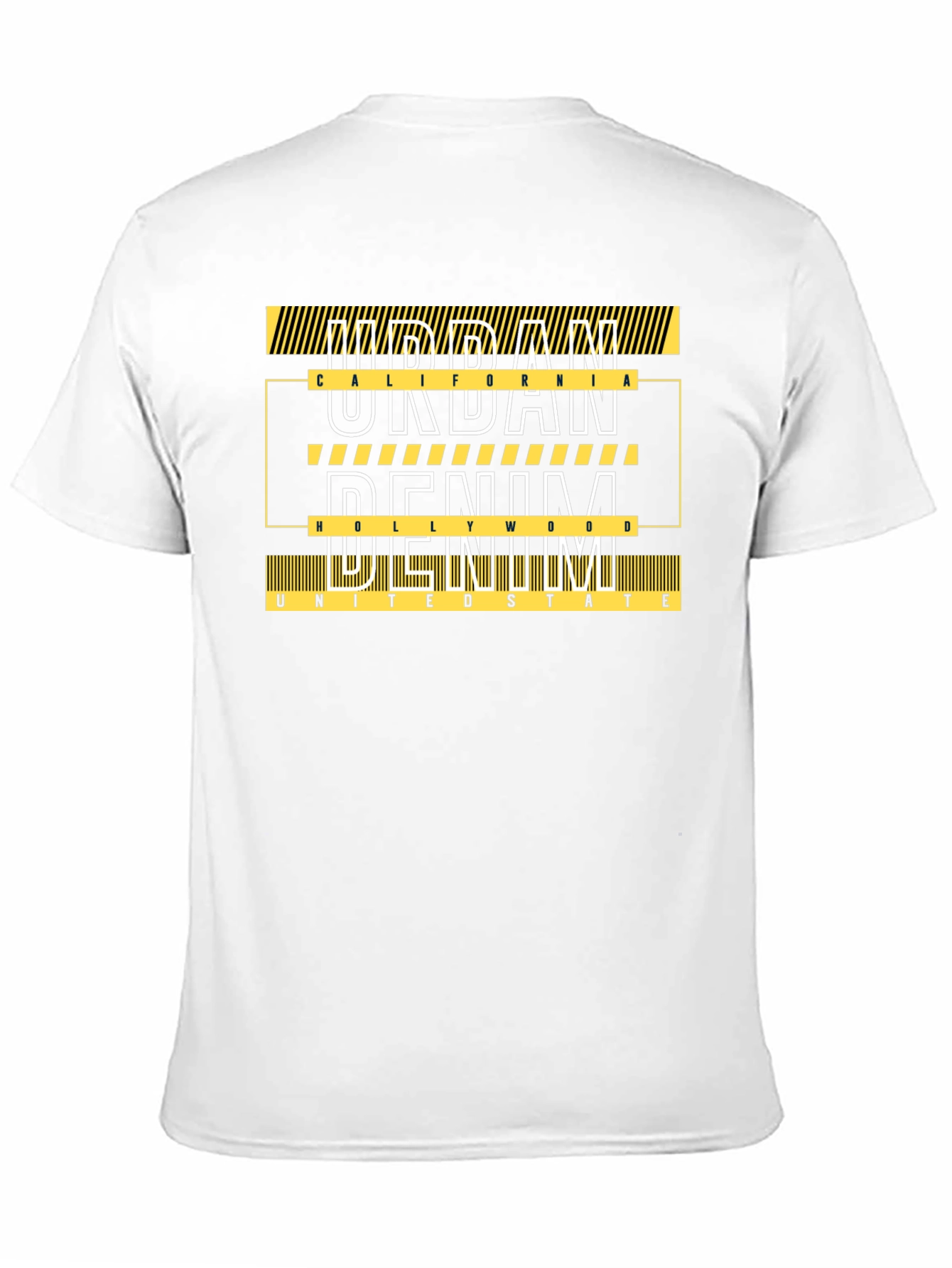 Urban Denim Graphic Tee - Black