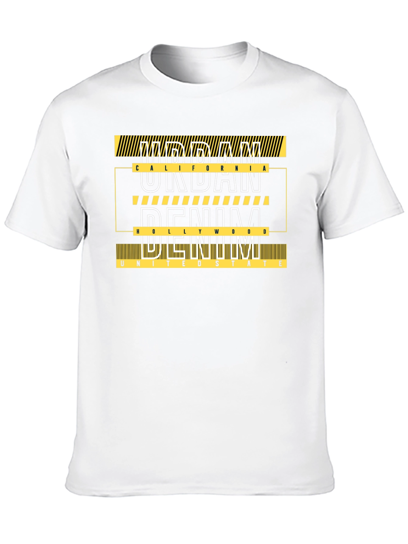 Urban Denim Graphic Tee - Black