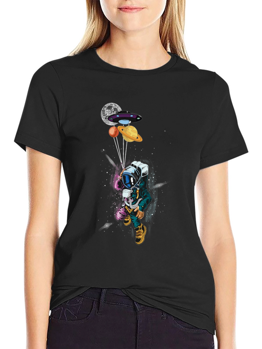 Astronaut & Space Balloons Graphic Tee