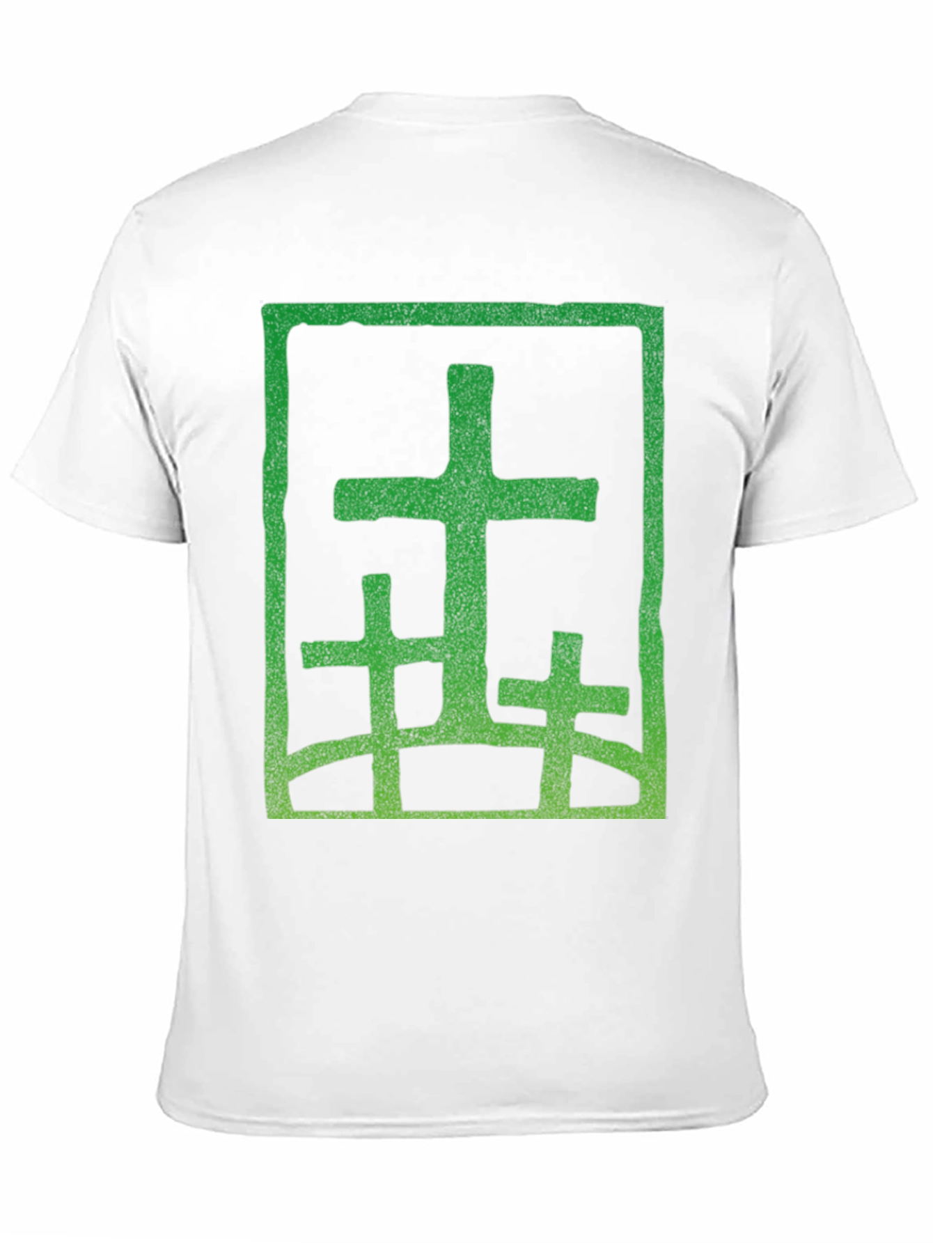 Green Cross Graphic Black T-Shirt