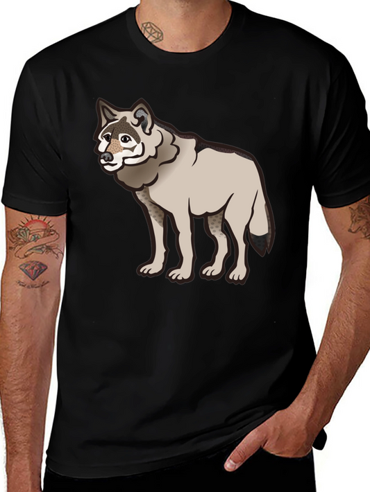 Cool Wolf Graphic Black T-Shirt