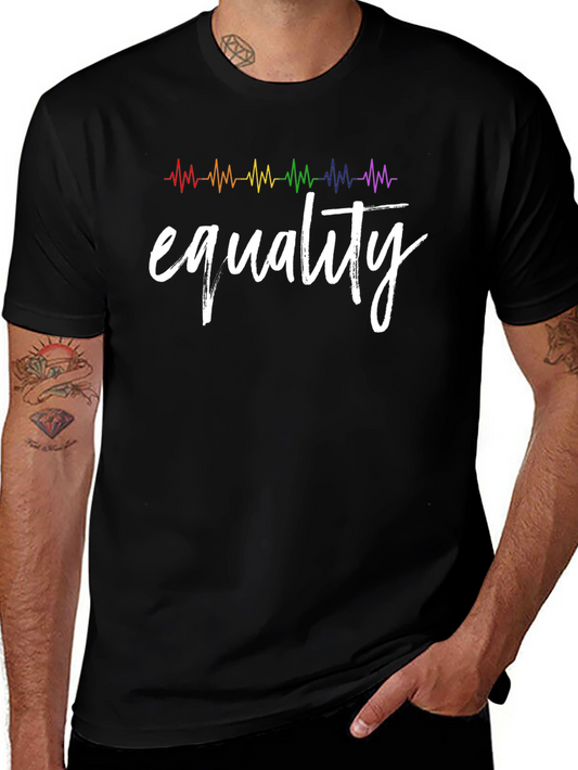Equality Rainbow Heartbeat T-Shirt