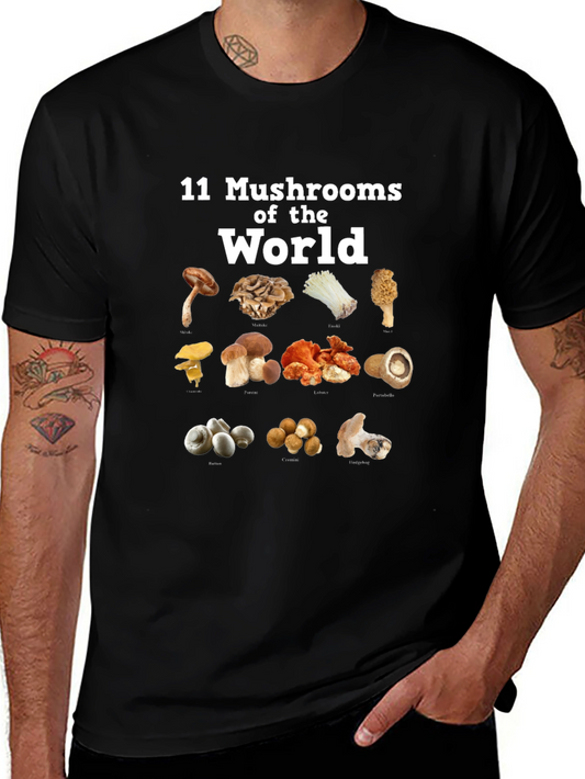 11 Mushrooms of the World T-Shirt