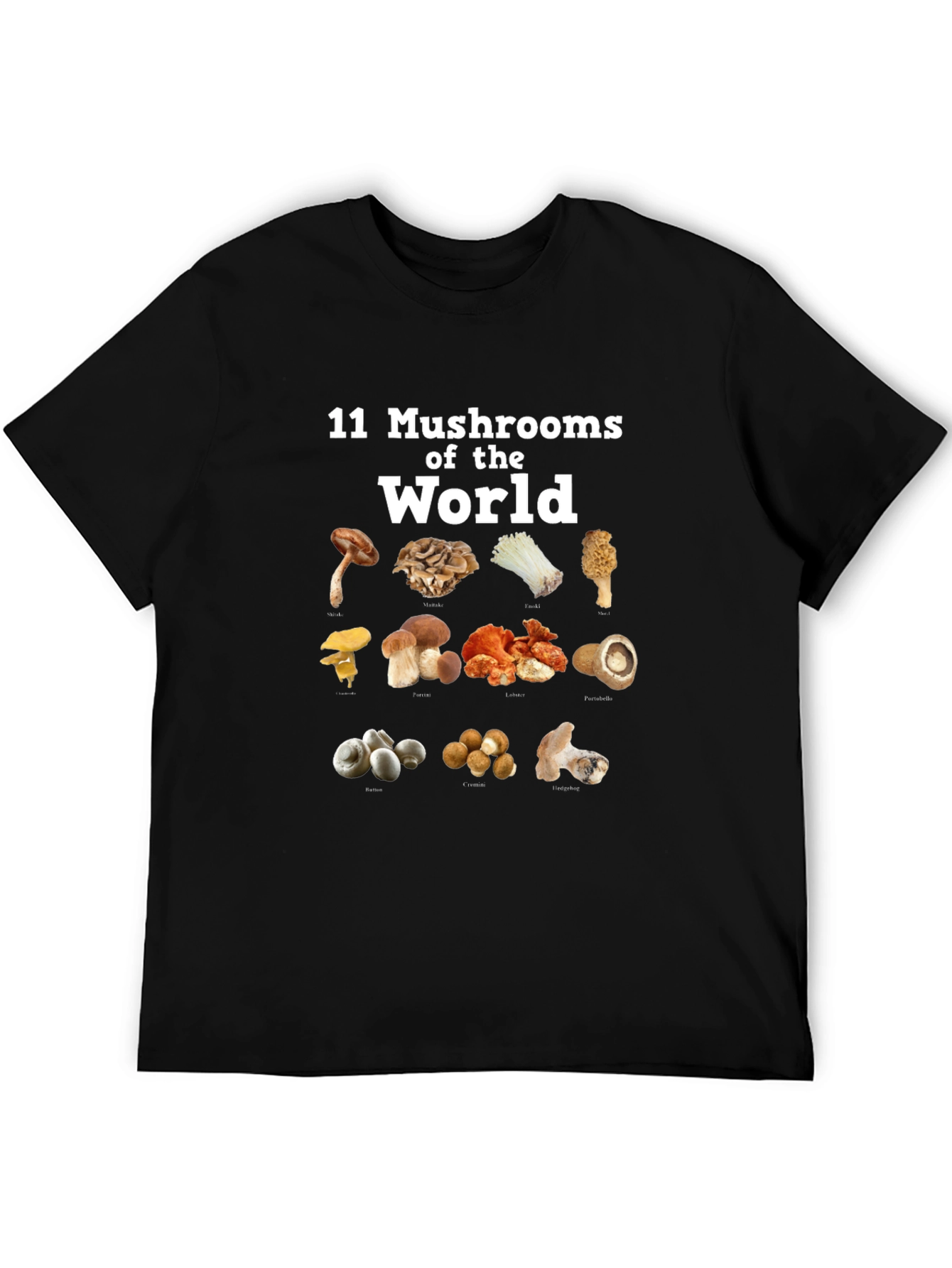 11 Mushrooms of the World T-Shirt