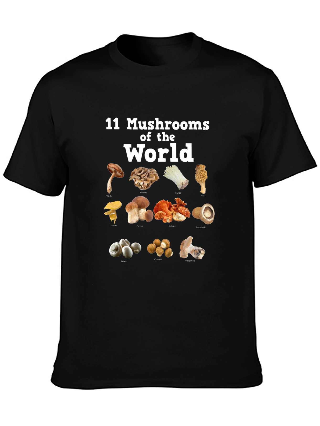 11 Mushrooms of the World T-Shirt