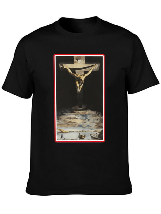 Salvador Dali Christ of St. John of the Cross Black T-Shirt