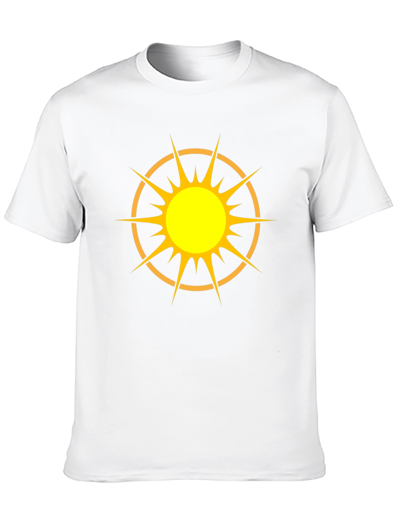 Radiant Sun Graphic Tee - Black Cotton T-Shirt