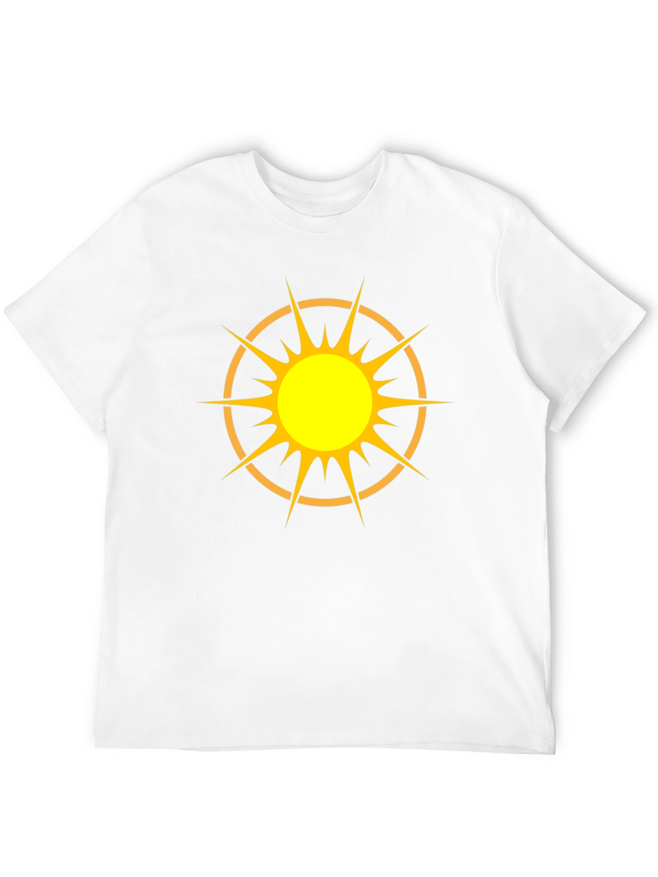 Radiant Sun Graphic Tee - Black Cotton T-Shirt