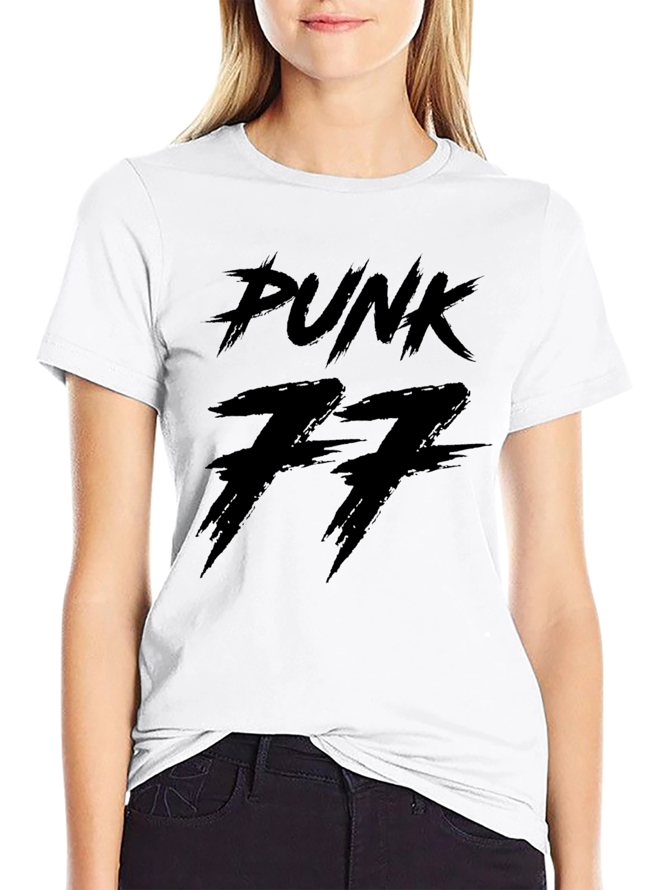 Punk Style Black T-Shirt