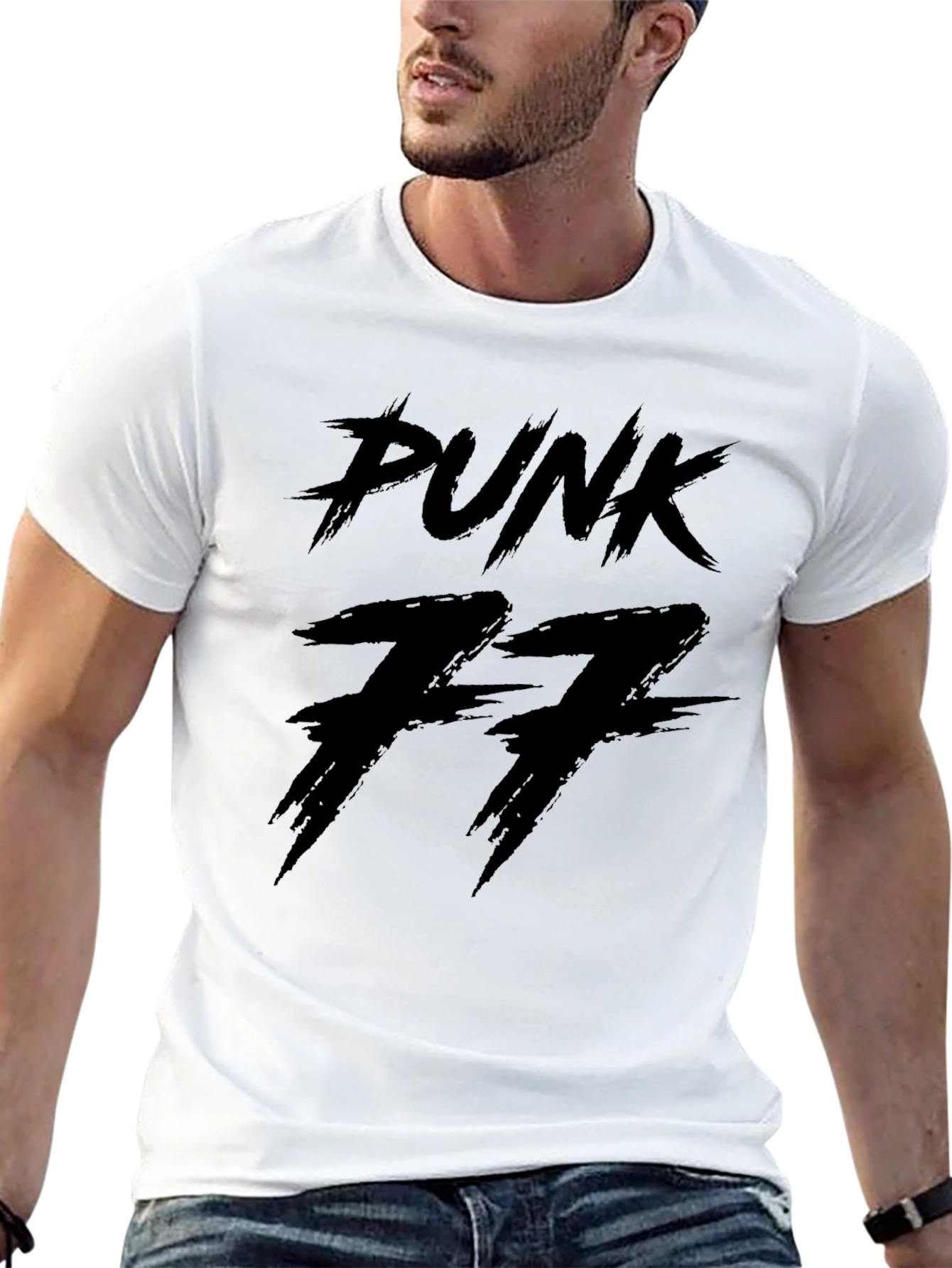 Punk Style Black T-Shirt