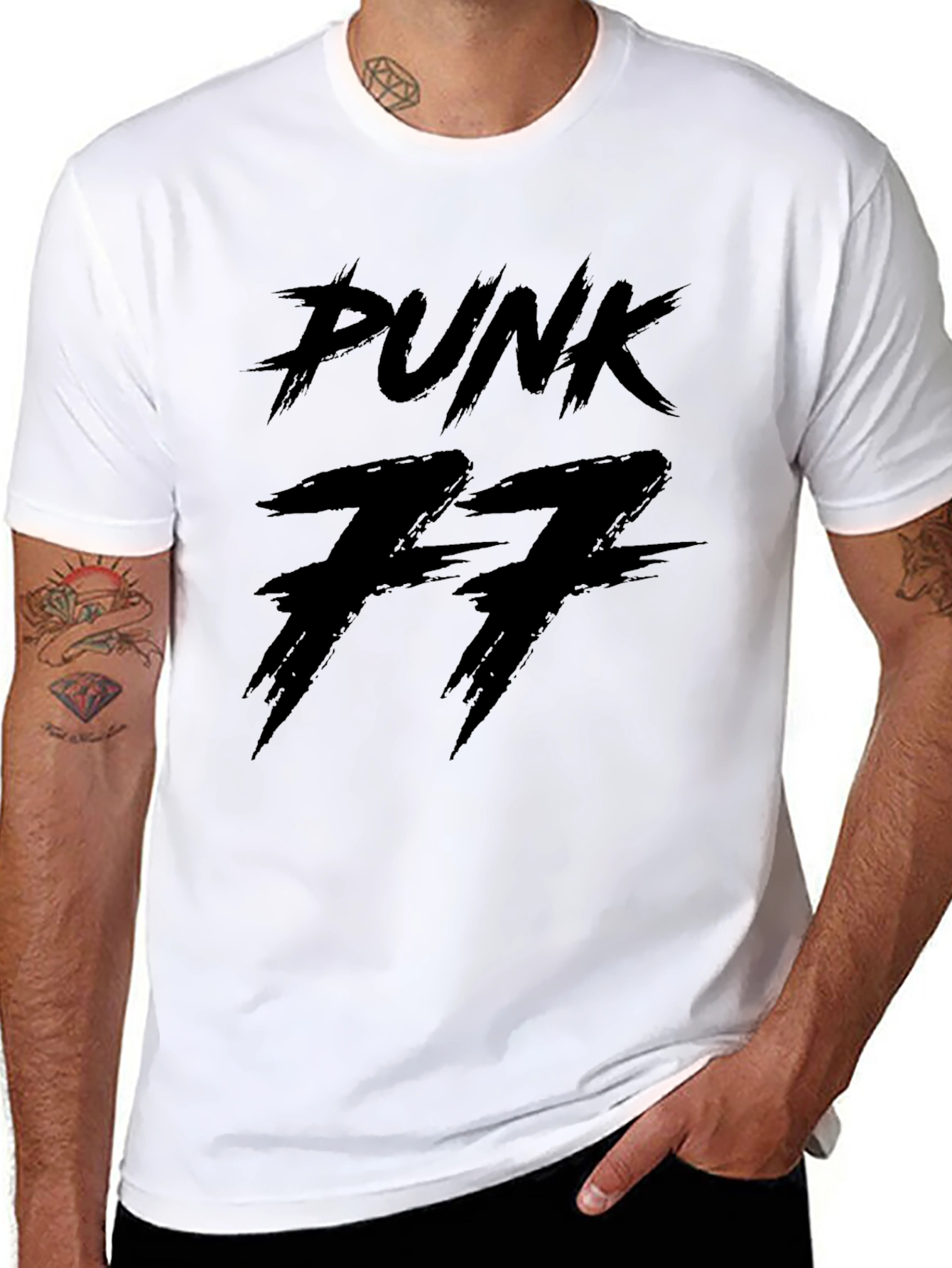 Punk Style Black T-Shirt