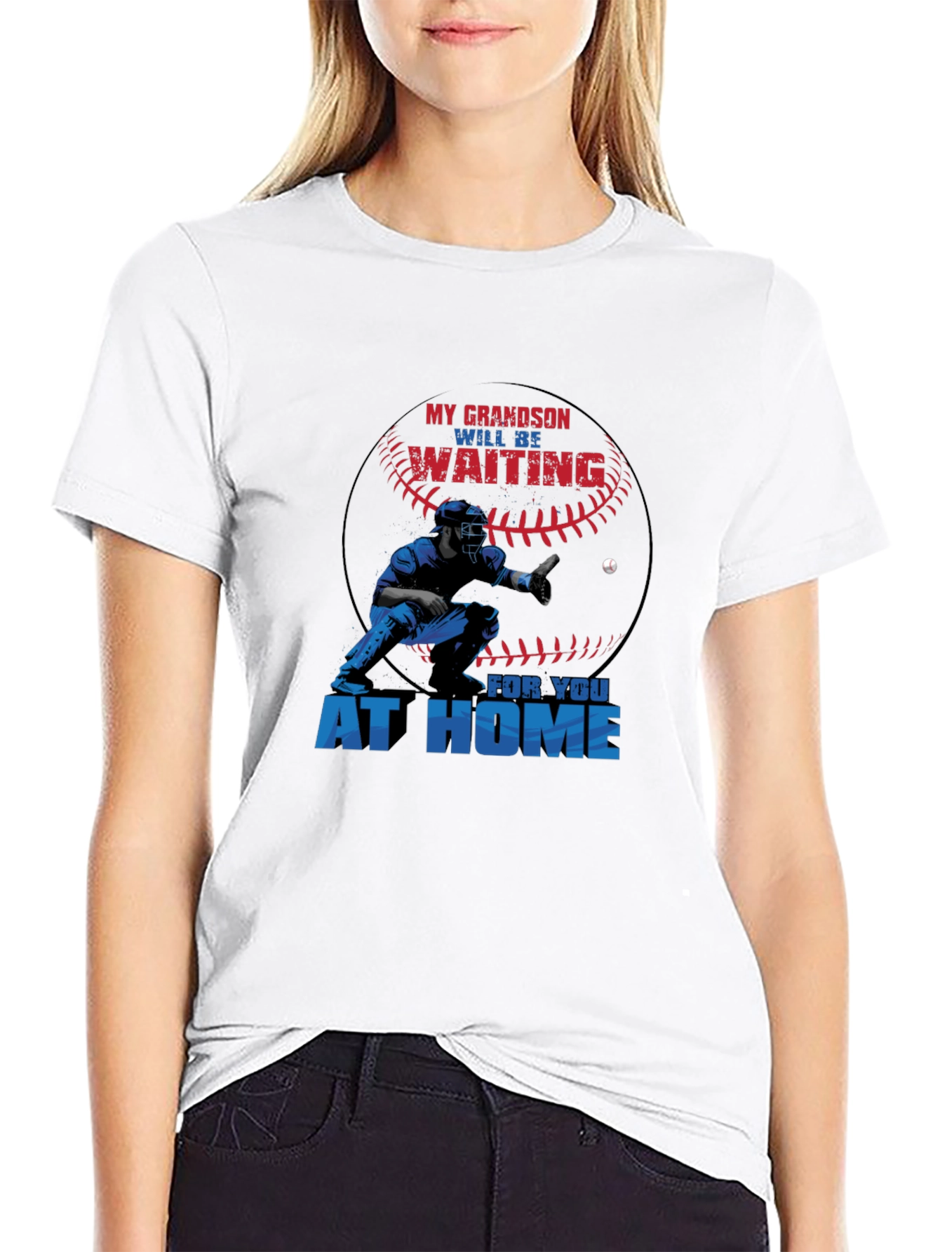 Grandson Baseball Catcher Graphic T-Shirt