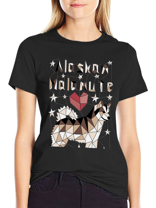 Geometric Alaskan Malamute Graphic Tee