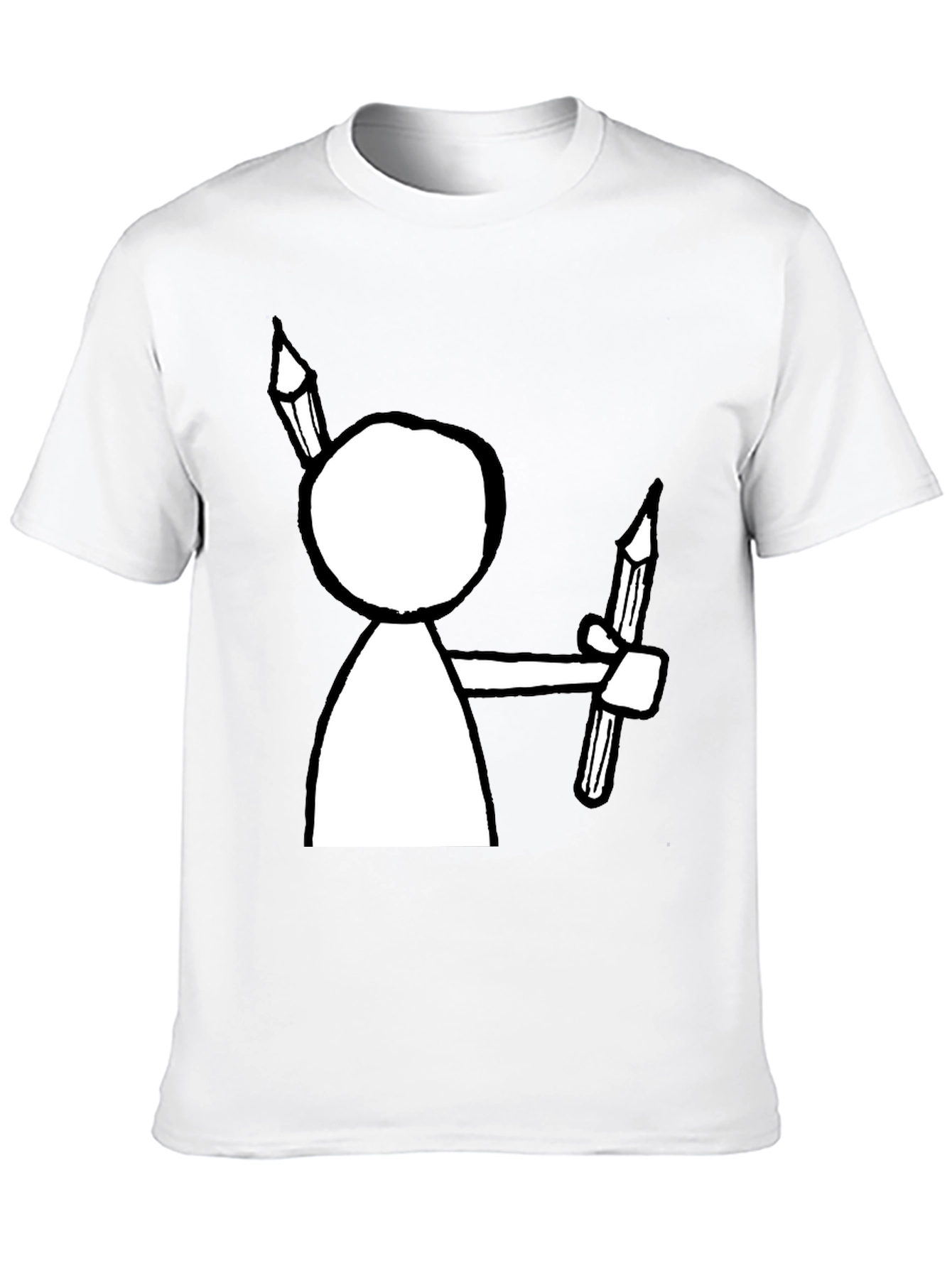 Artist Stick Figure T-Shirt - Funny Drawing Tee