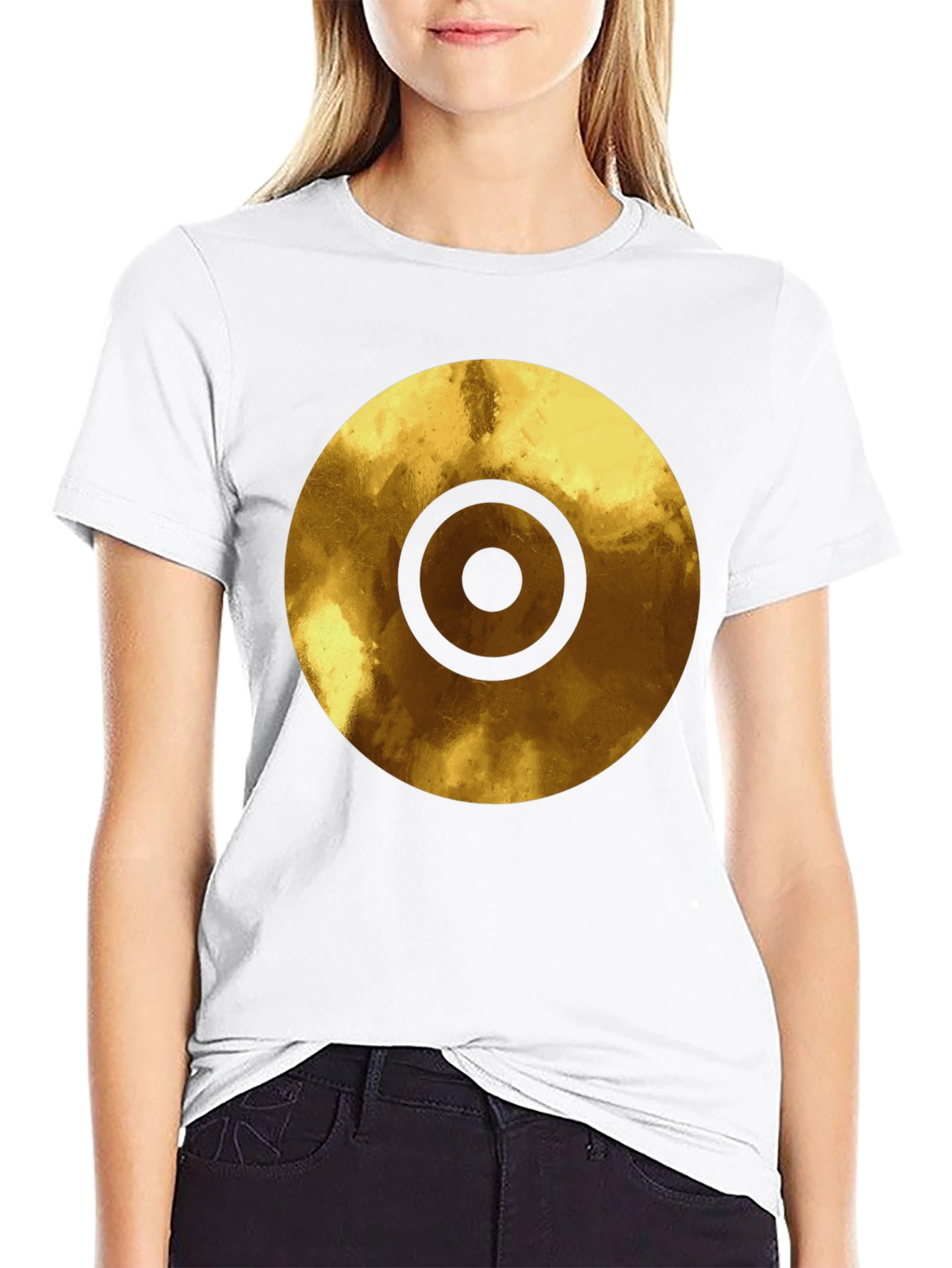 Golden Target Graphic Black T-Shirt