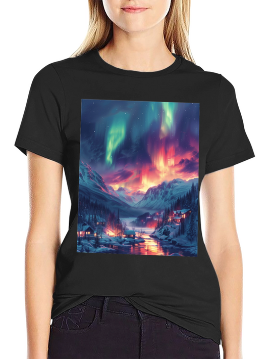 Aurora Borealis Graphic Tee - Northern Lights Shirt