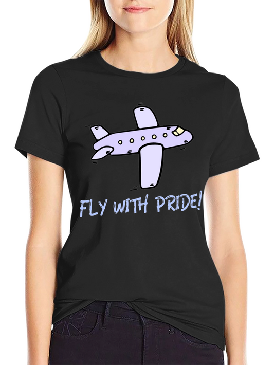 Fly With Pride Airplane Graphic Tee