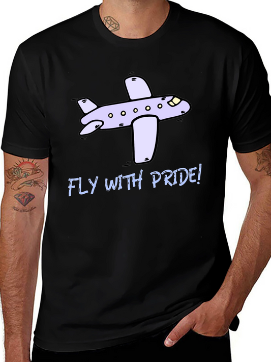 Fly With Pride Airplane Graphic Tee