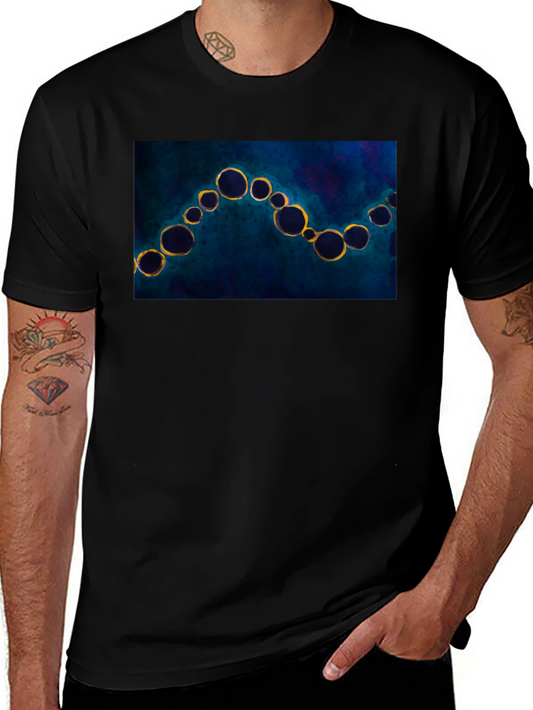 Abstract Bubbles Black T-Shirt