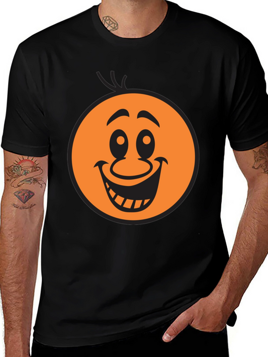 Funny Smiley Face Graphic Black T-Shirt
