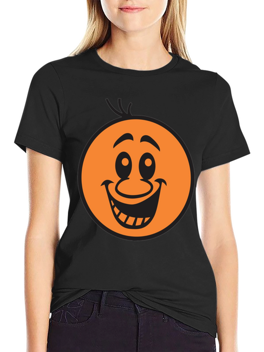 Funny Smiley Face Graphic Black T-Shirt