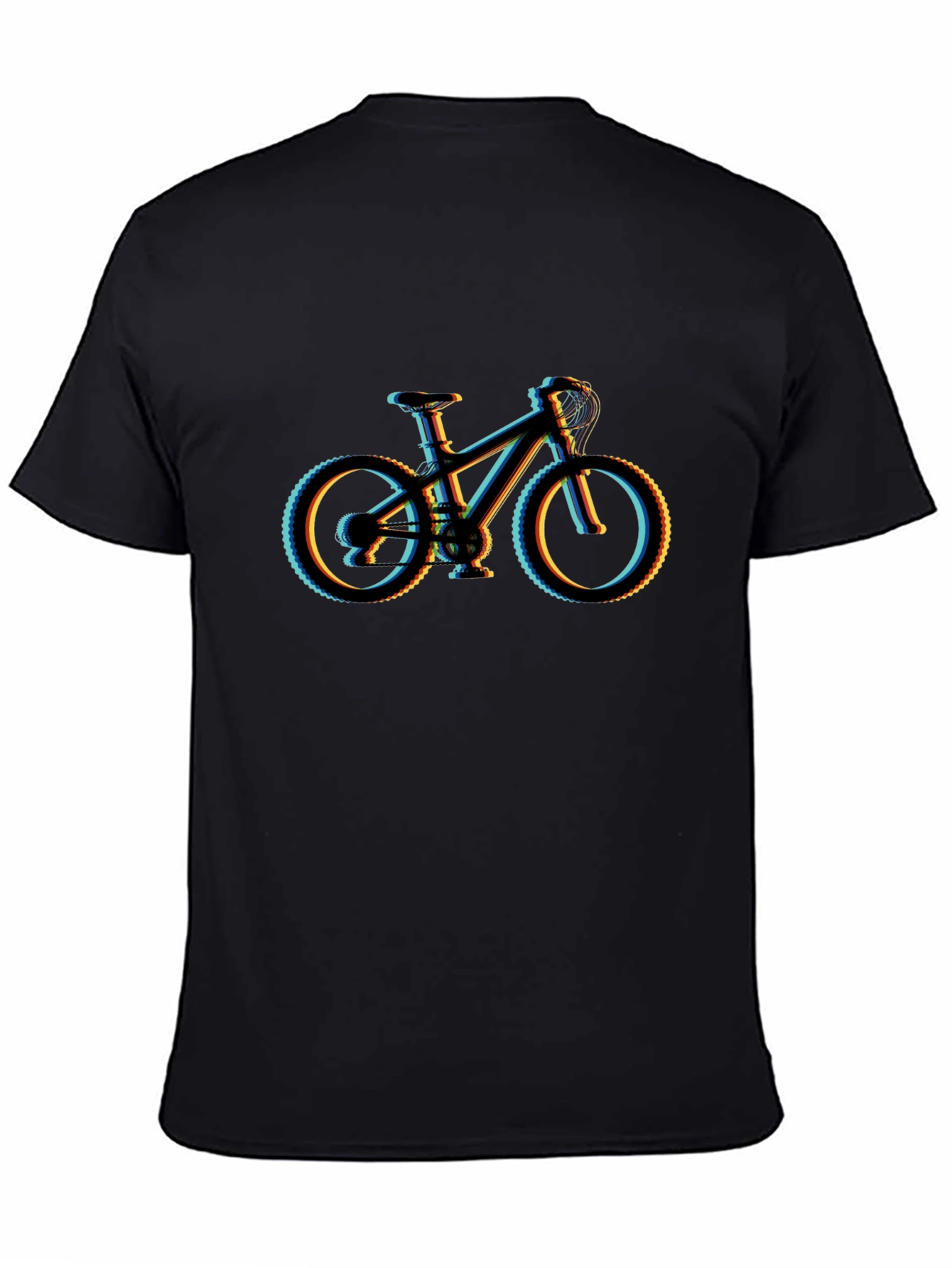 Mountain Bike Glitch Graphic T-Shirt