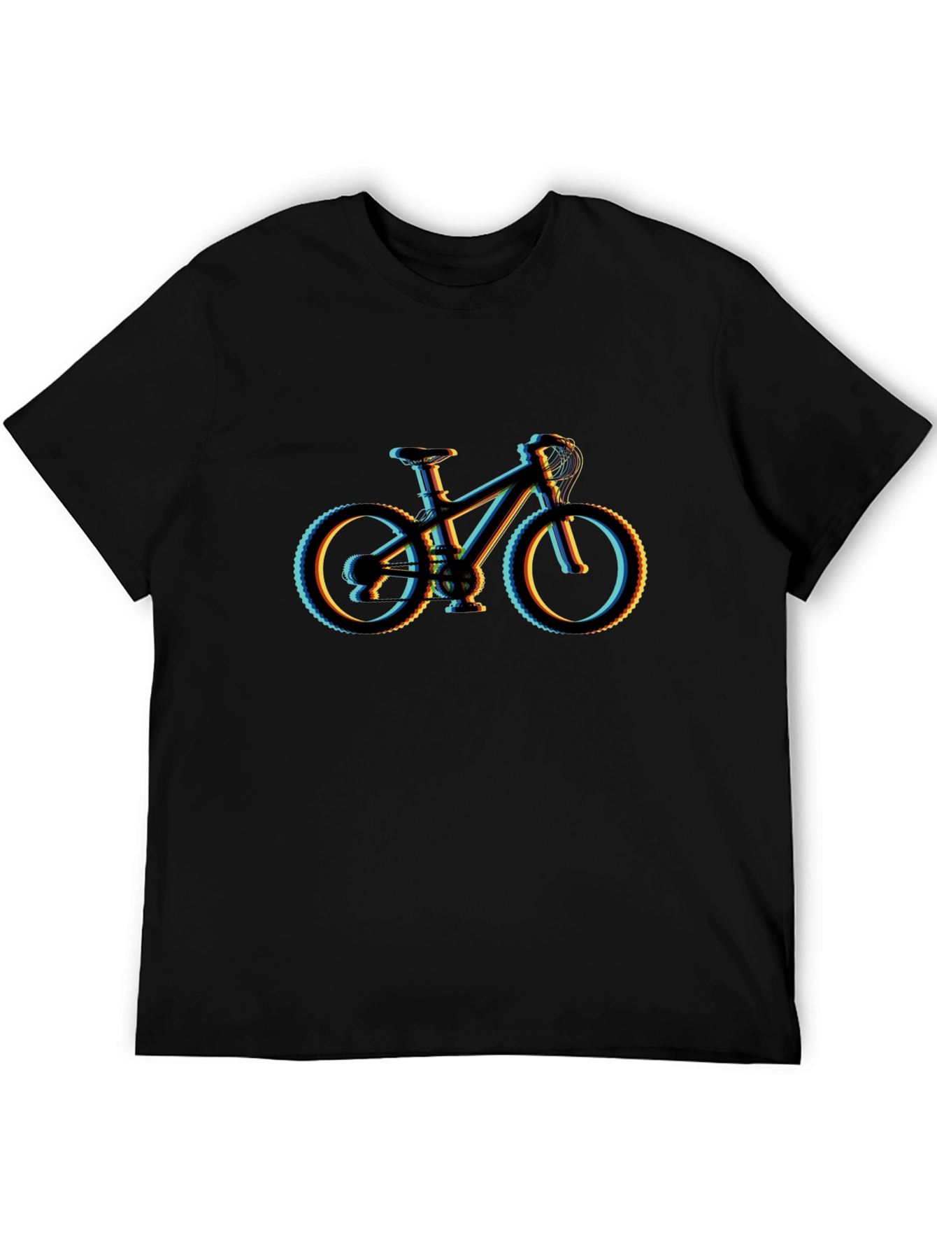 Mountain Bike Glitch Graphic T-Shirt