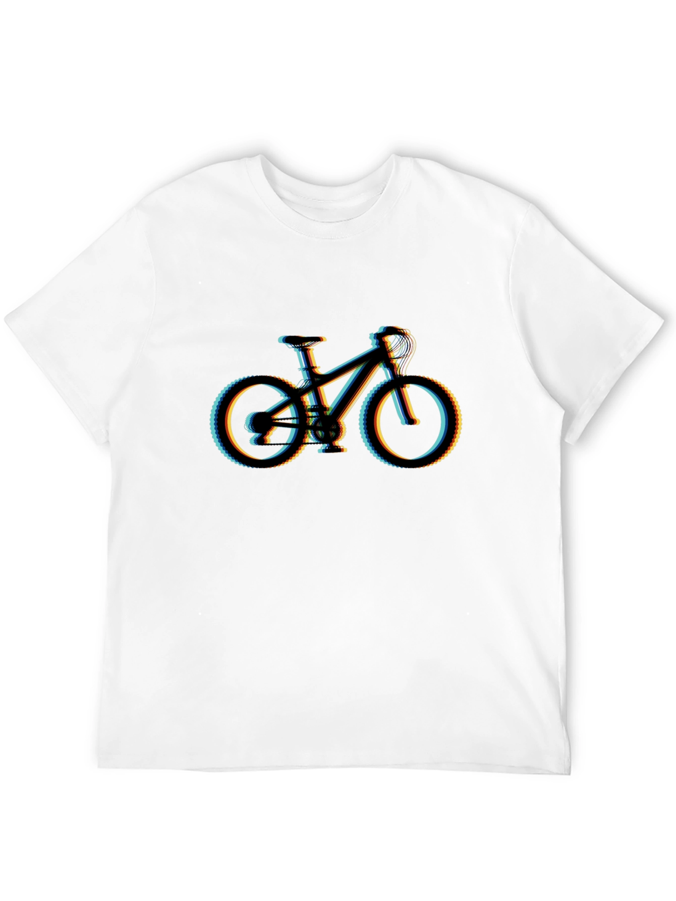 Mountain Bike Glitch Graphic T-Shirt