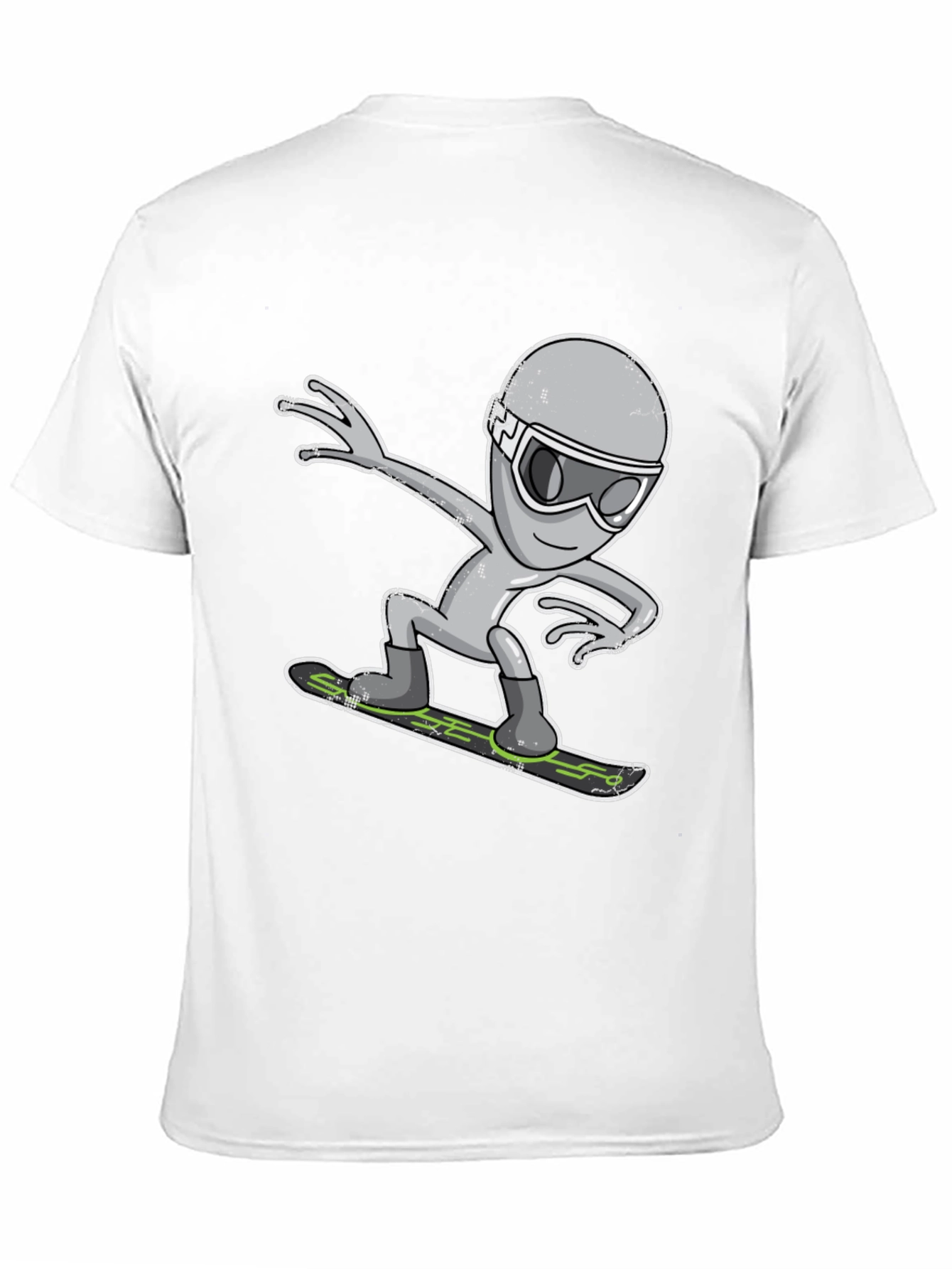 Alien Snowboarding T-Shirt - Cool Graphic Tee