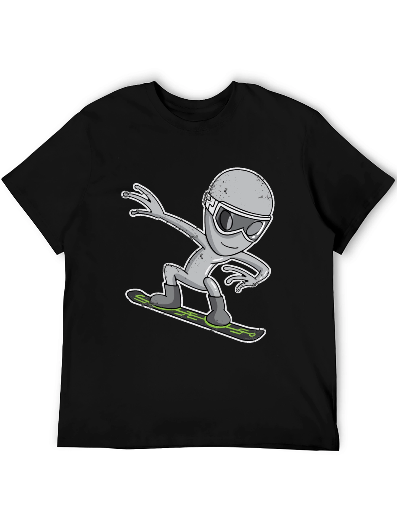 Alien Snowboarding T-Shirt - Cool Graphic Tee