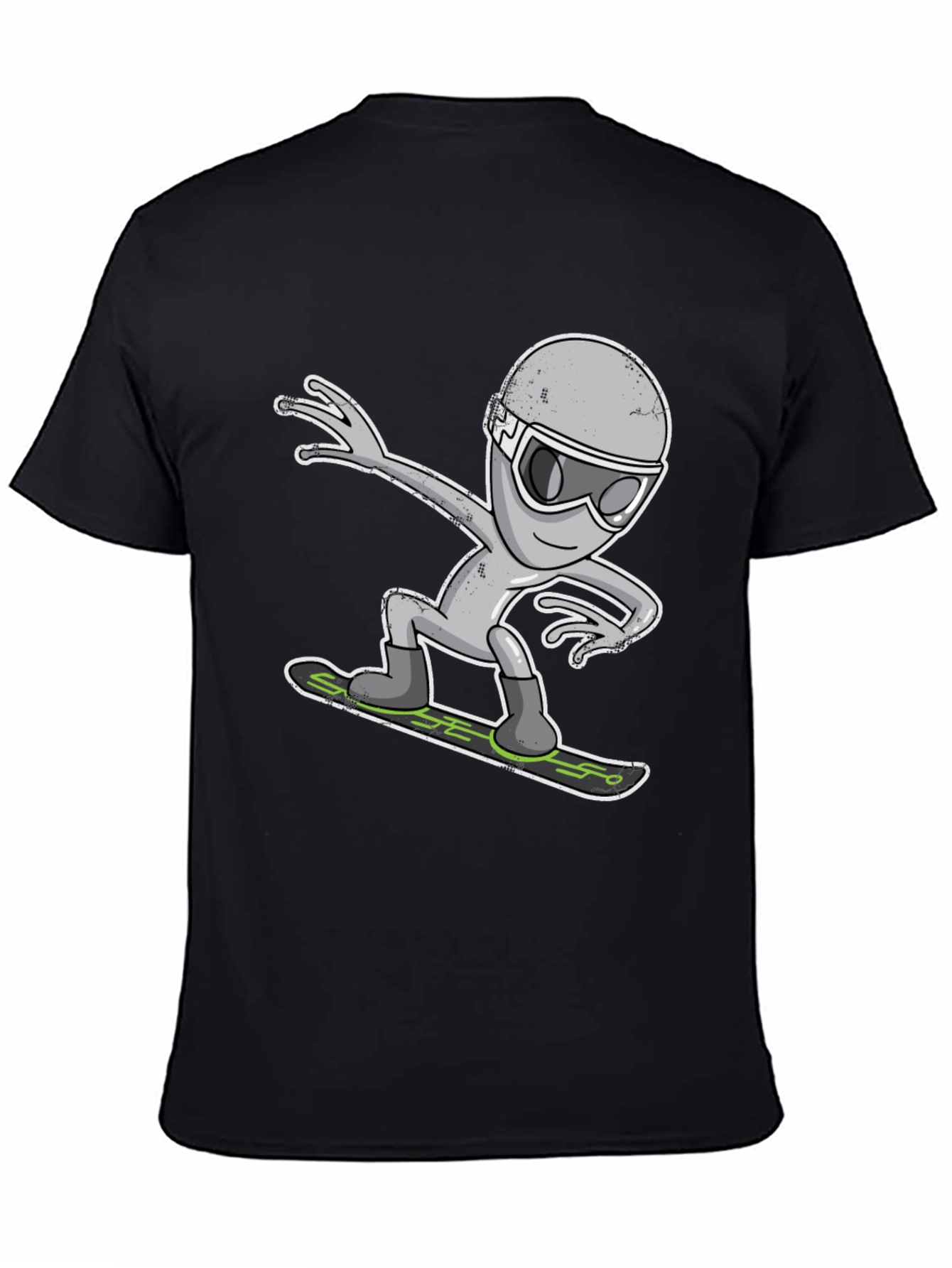 Alien Snowboarding T-Shirt - Cool Graphic Tee