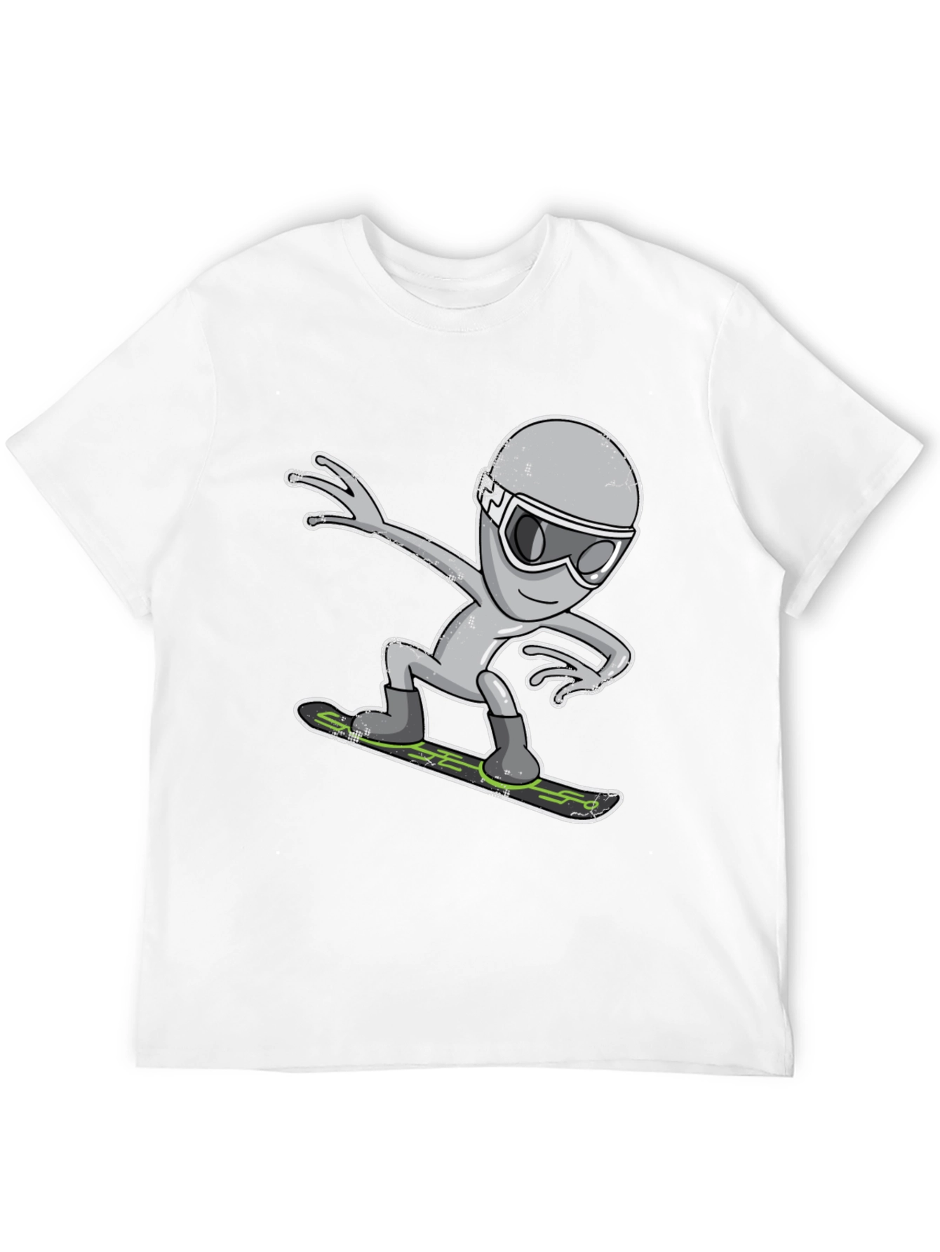 Alien Snowboarding T-Shirt - Cool Graphic Tee