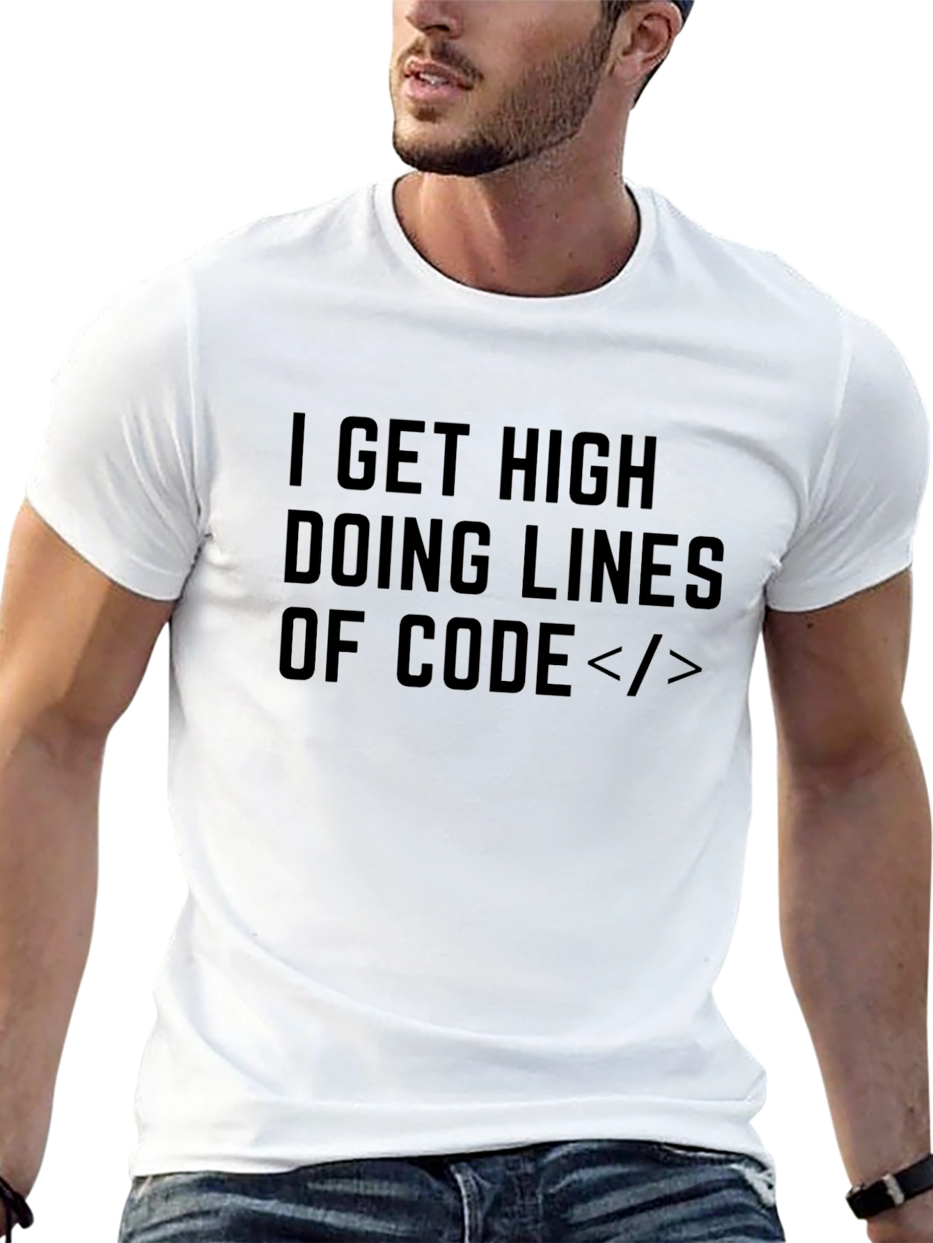 I Get High Doing Lines of Code T-Shirt