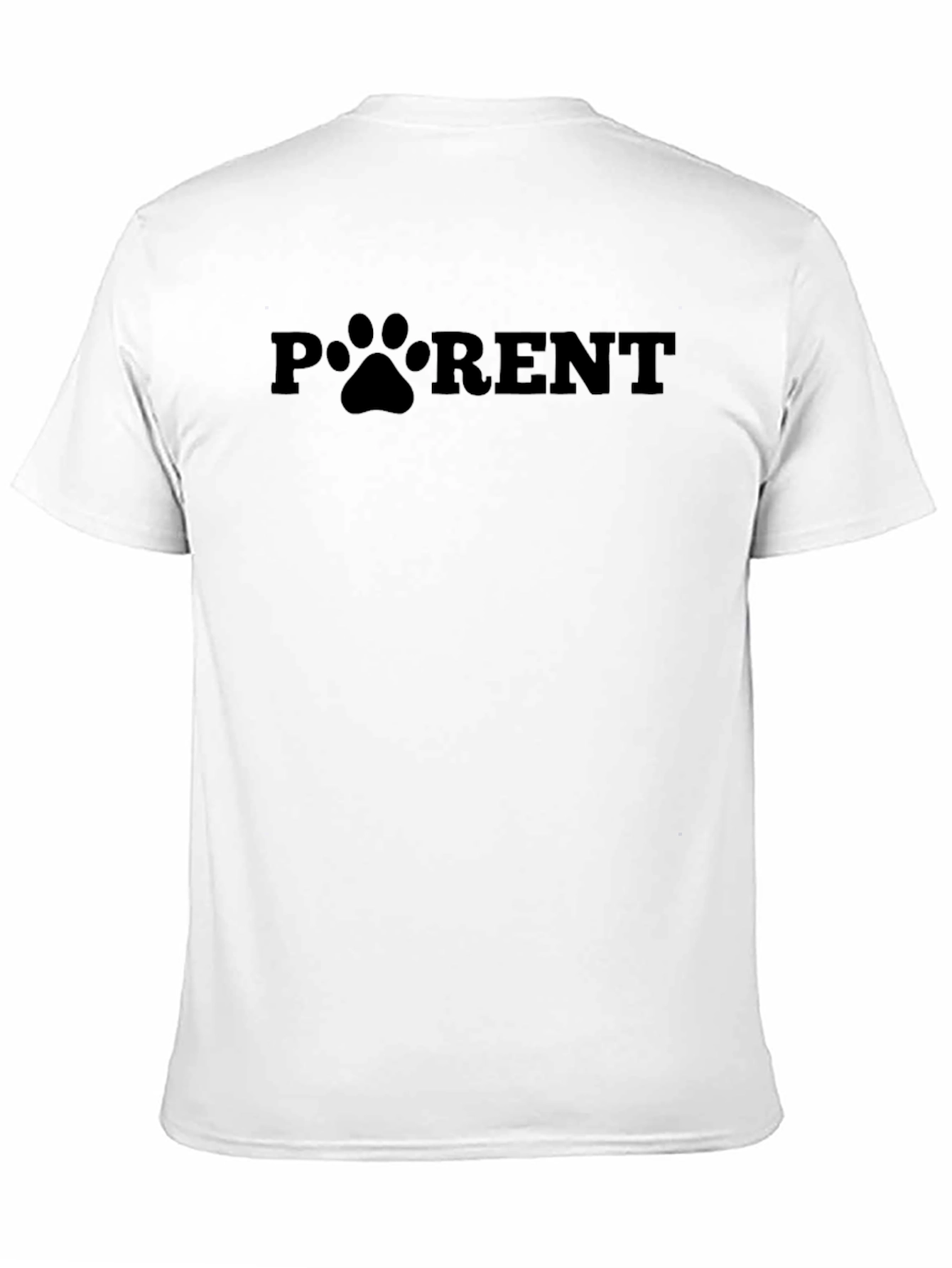 Pet Parent T-Shirt - Black Paw Print Design
