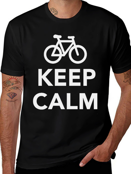 Keep Calm and Bike On T-Shirt