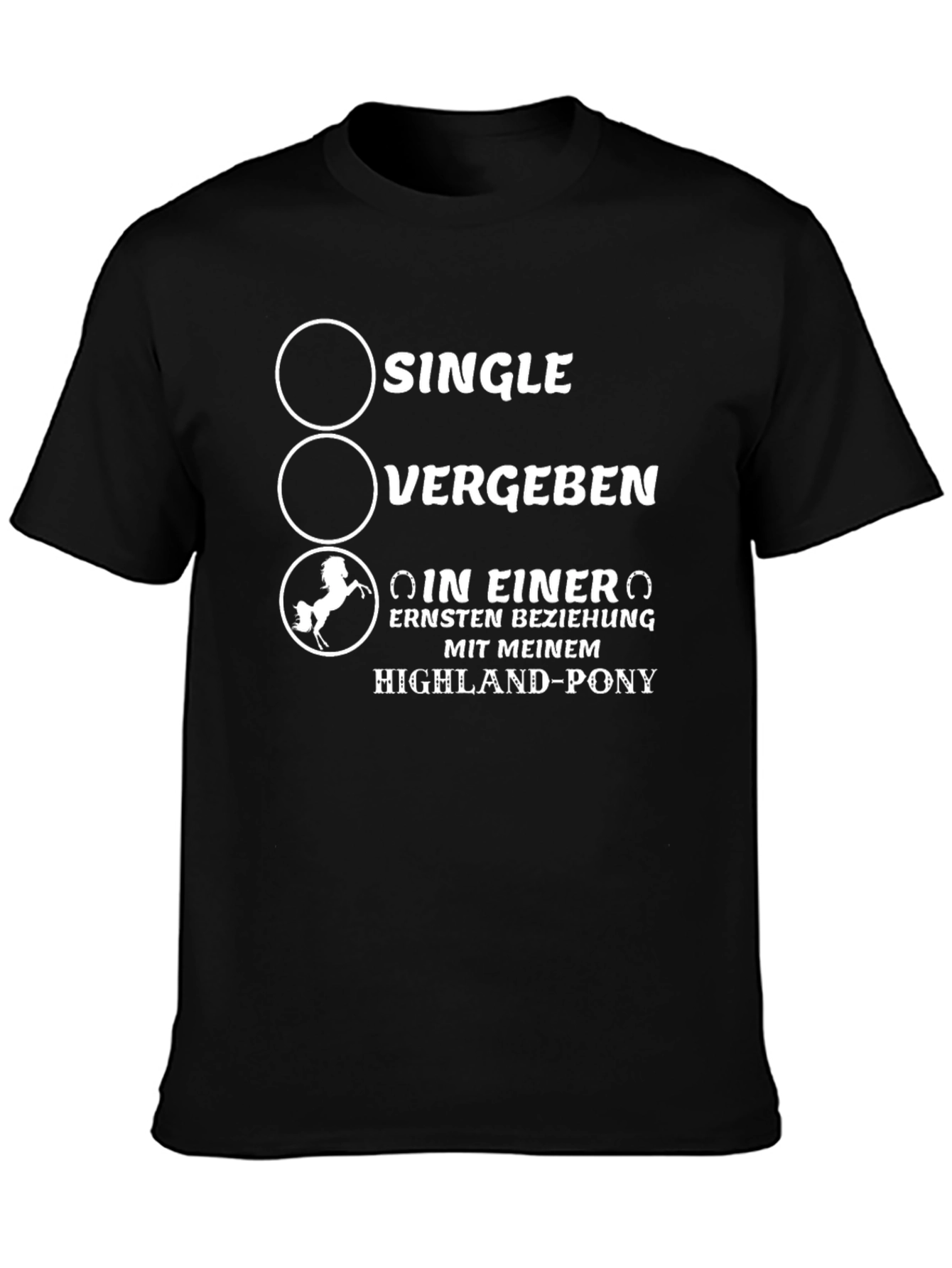 Highland Pony Relationship T-Shirt - Humorous Graphic Tee