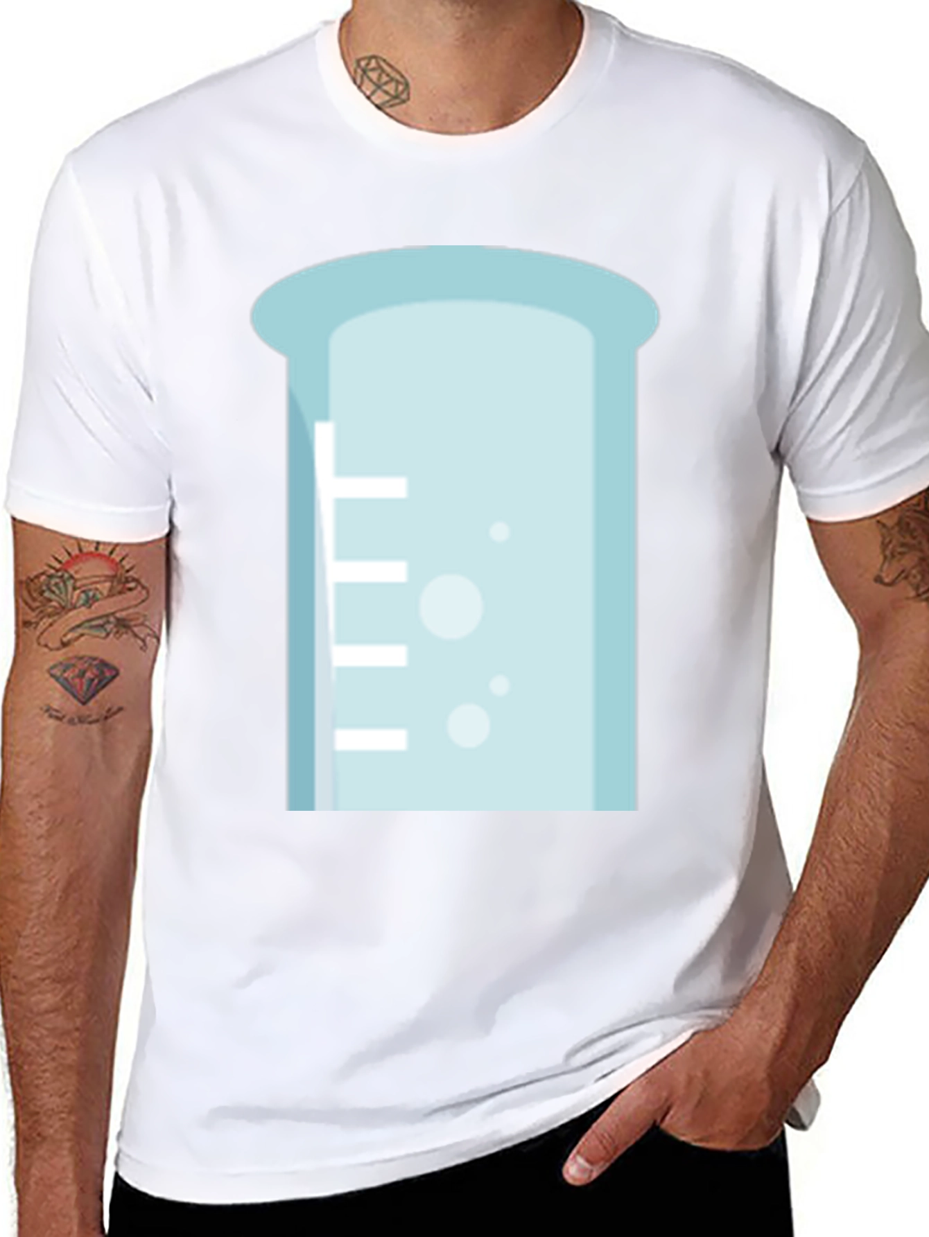 Science Beaker T-Shirt - Black Chemistry Tee