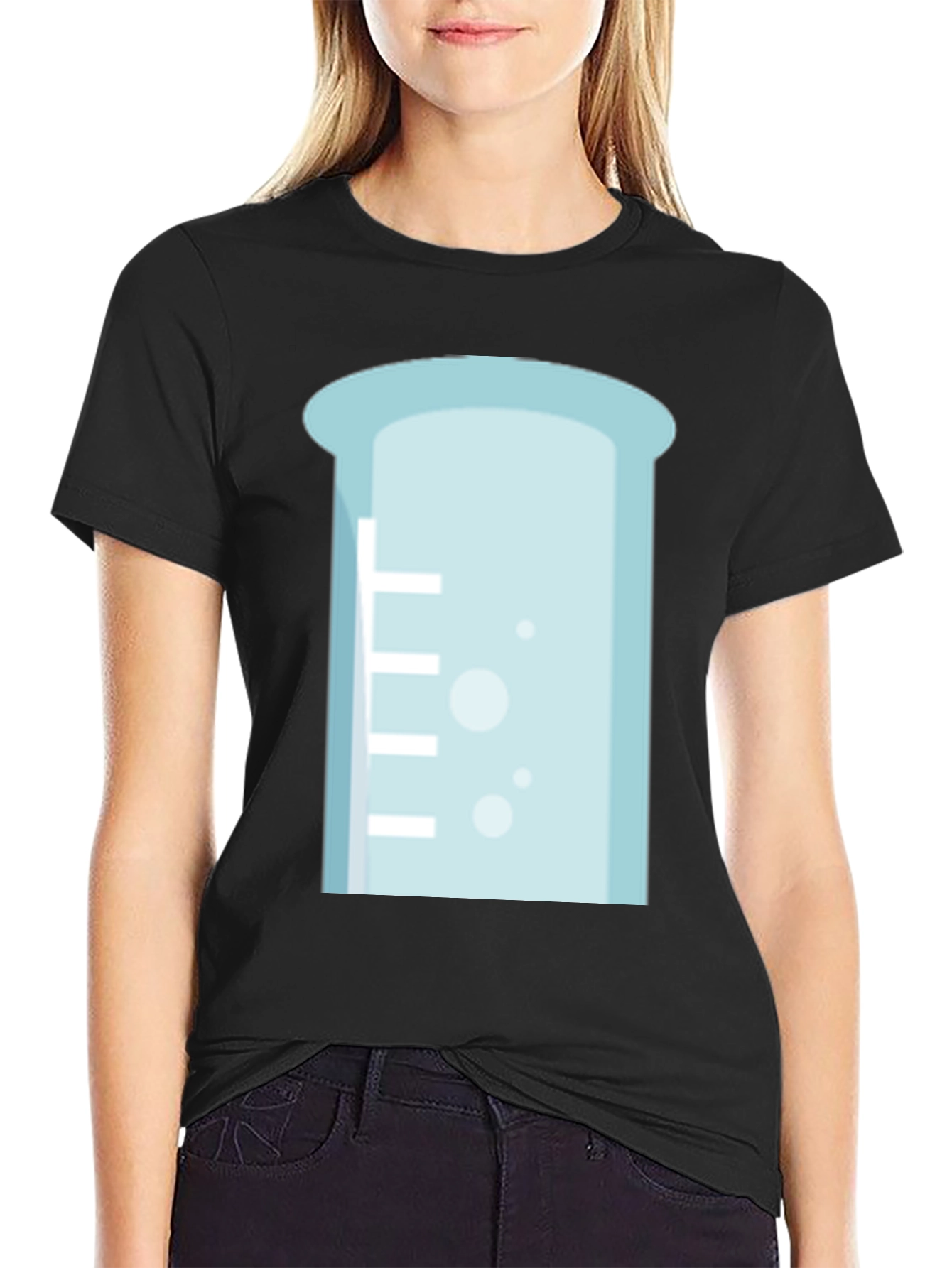 Science Beaker T-Shirt - Black Chemistry Tee