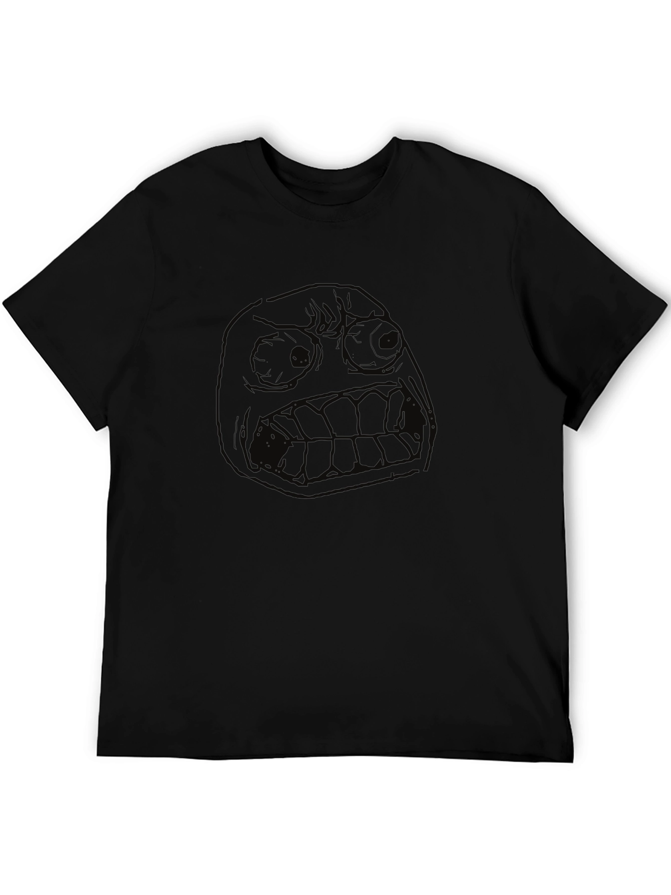 Rage Face Graphic Tee - Black