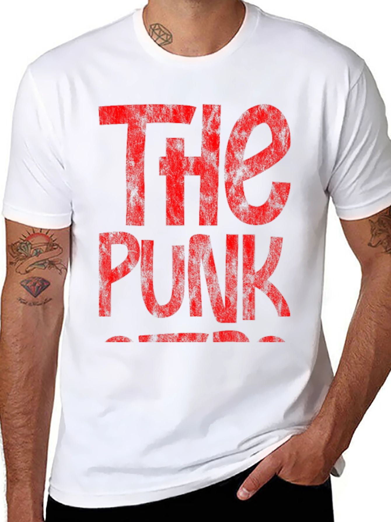 The Punk T-Shirt - Distressed Red Print