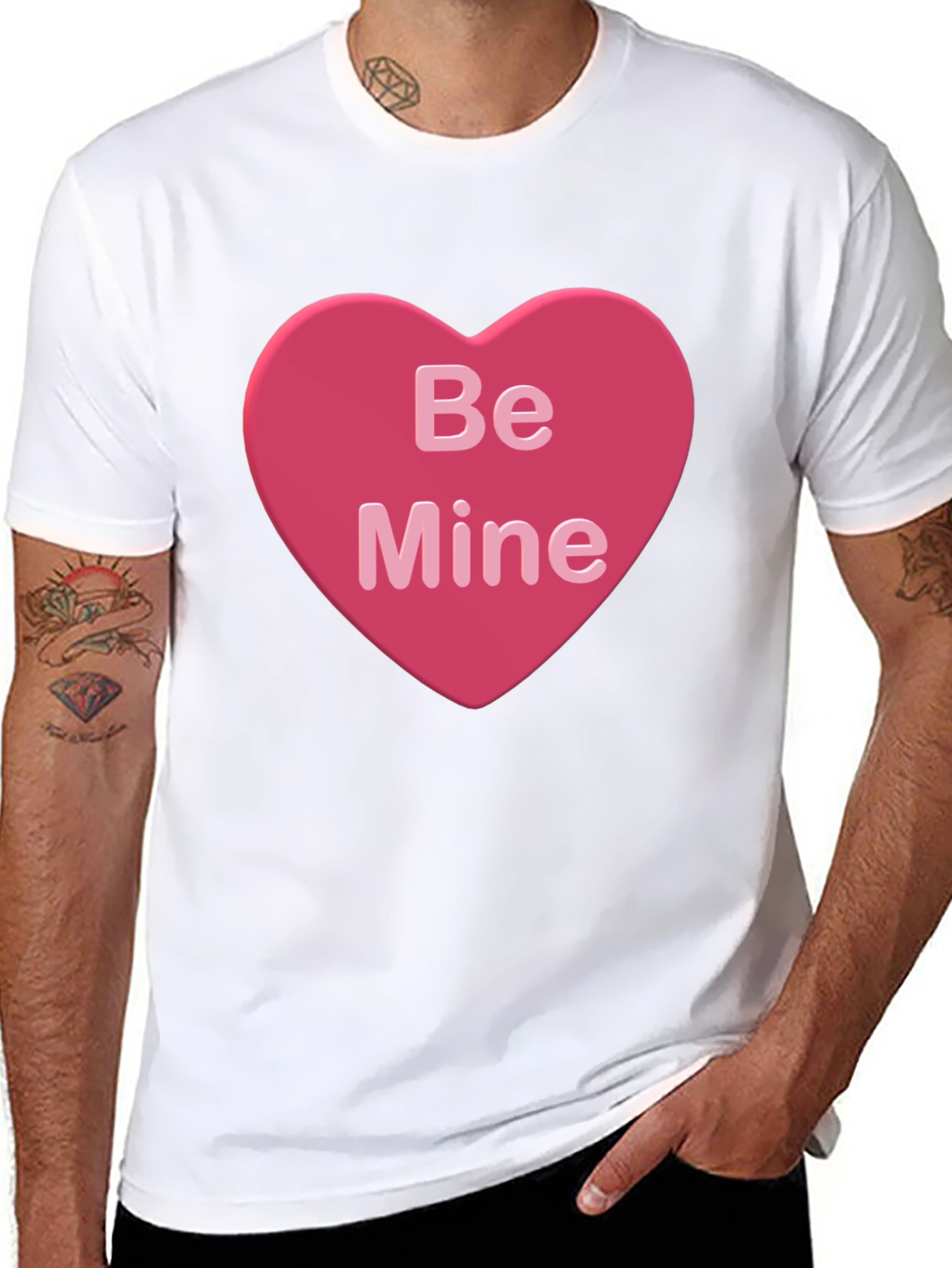 Be Mine Heart Valentines Day T-Shirt